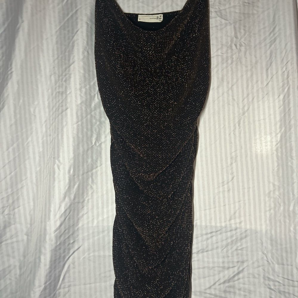 Black and gold party dress